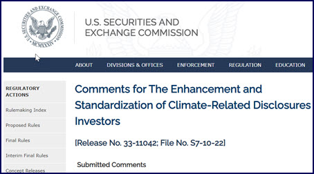 More than 10,000 Stakeholders—Including Members of Congress—Weigh in on SEC Proposed Climate Rule
